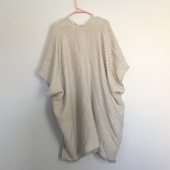 AERIE Striped Poncho Shrug Sweater - Picture 5 of 6